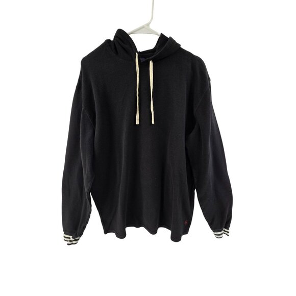Polo Ralph Lauren Men's Waffle Knit Hooded Sweatshirt Pullover Black Size 2XL - Picture 1 of 6